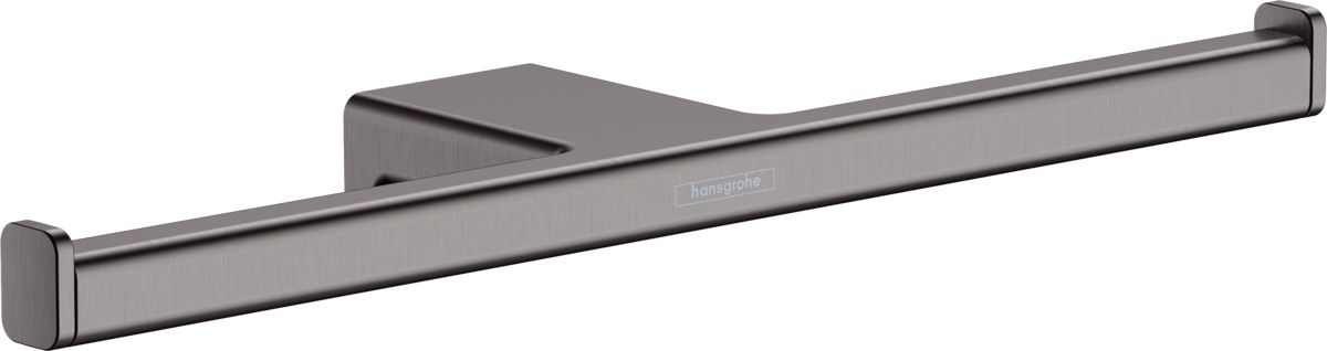 Hansgrohe AddStoris dvojitý držiak na toaletný papier, brúsený čierny chróm, 41748340