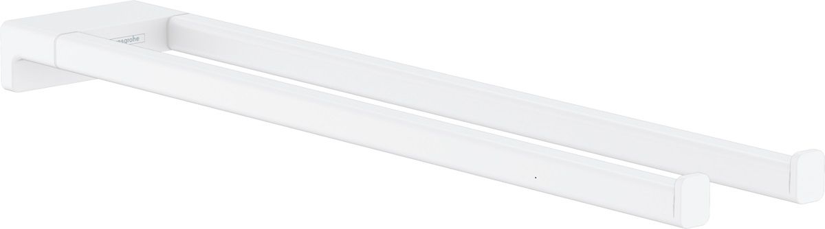 Hansgrohe AddStoris Držiak na uteráky, dvojitý, 44,5 cm, biely matný, 41770700
