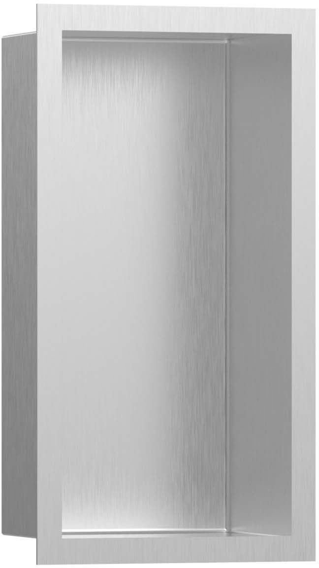 Hansgrohe XtraStoris Individuálna zapustená polica 30x15x10 cm, brúsená nerezová oceľ 56094800