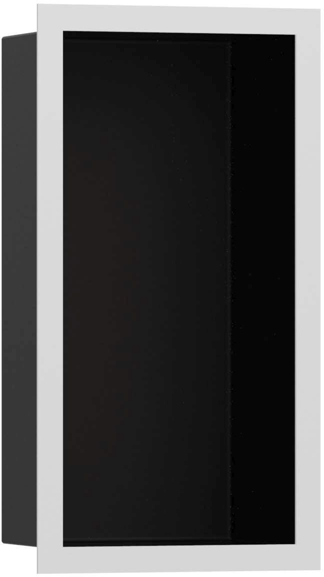 Hansgrohe XtraStoris Individuálna zapustená polica 30x15x10 cm, matná čierna/biela 56095700