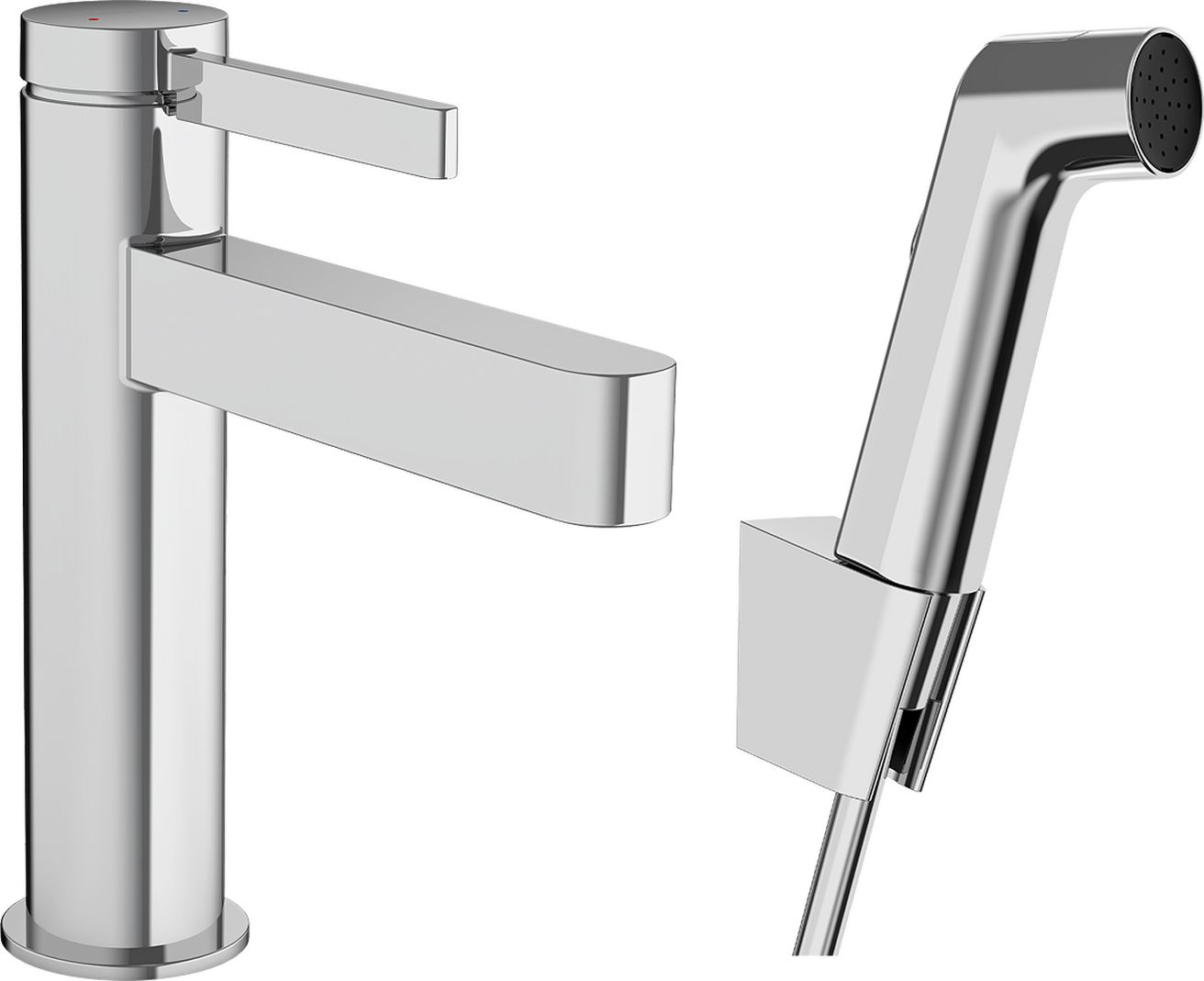 Hansgrohe Finoris Umývadlová batéria s bidetovou sprchou, chróm 76210000