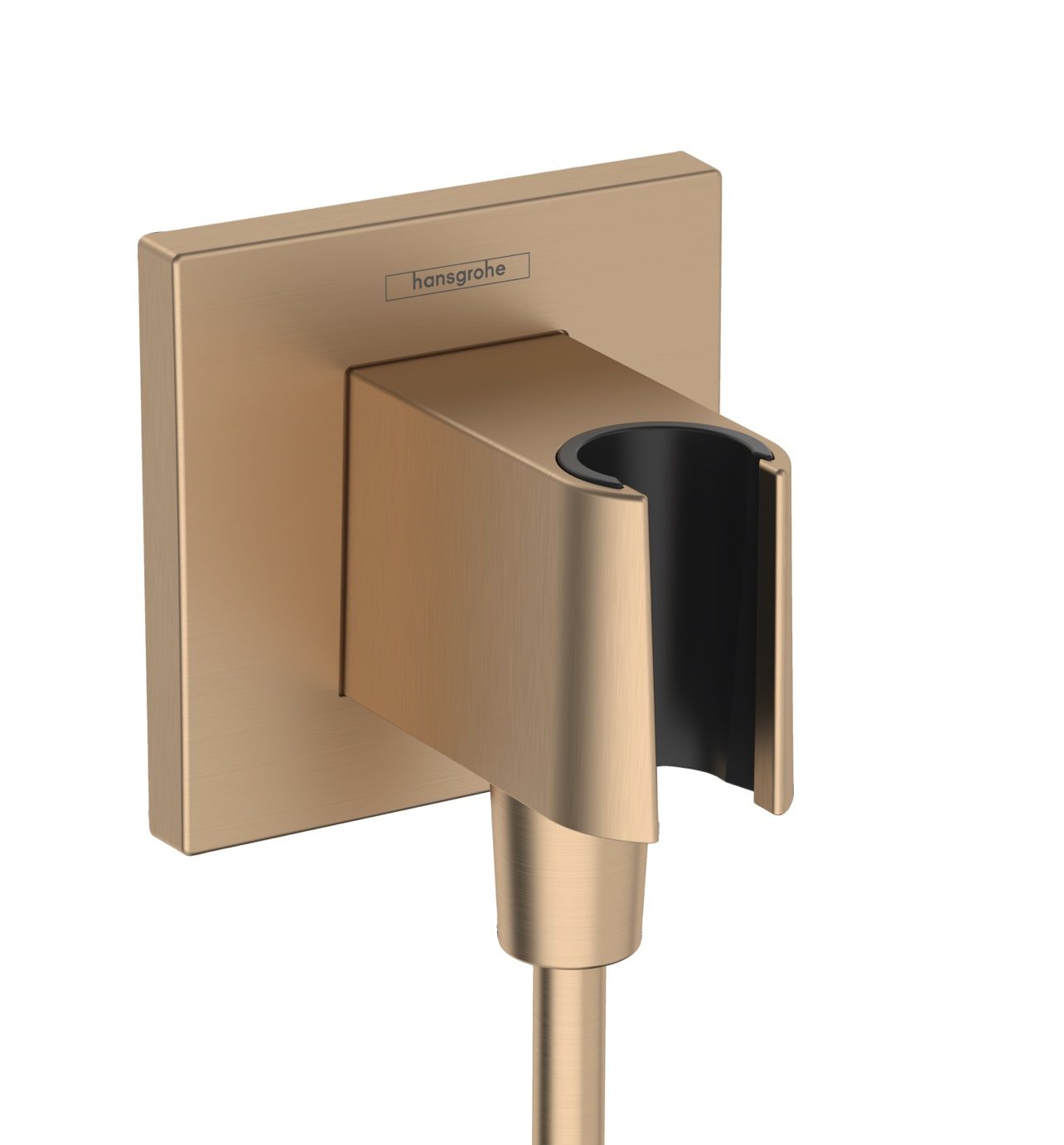 Hansgrohe Držiak sprchy FixFit E s prípojkou na hadicu, brúsený bronz 26889140