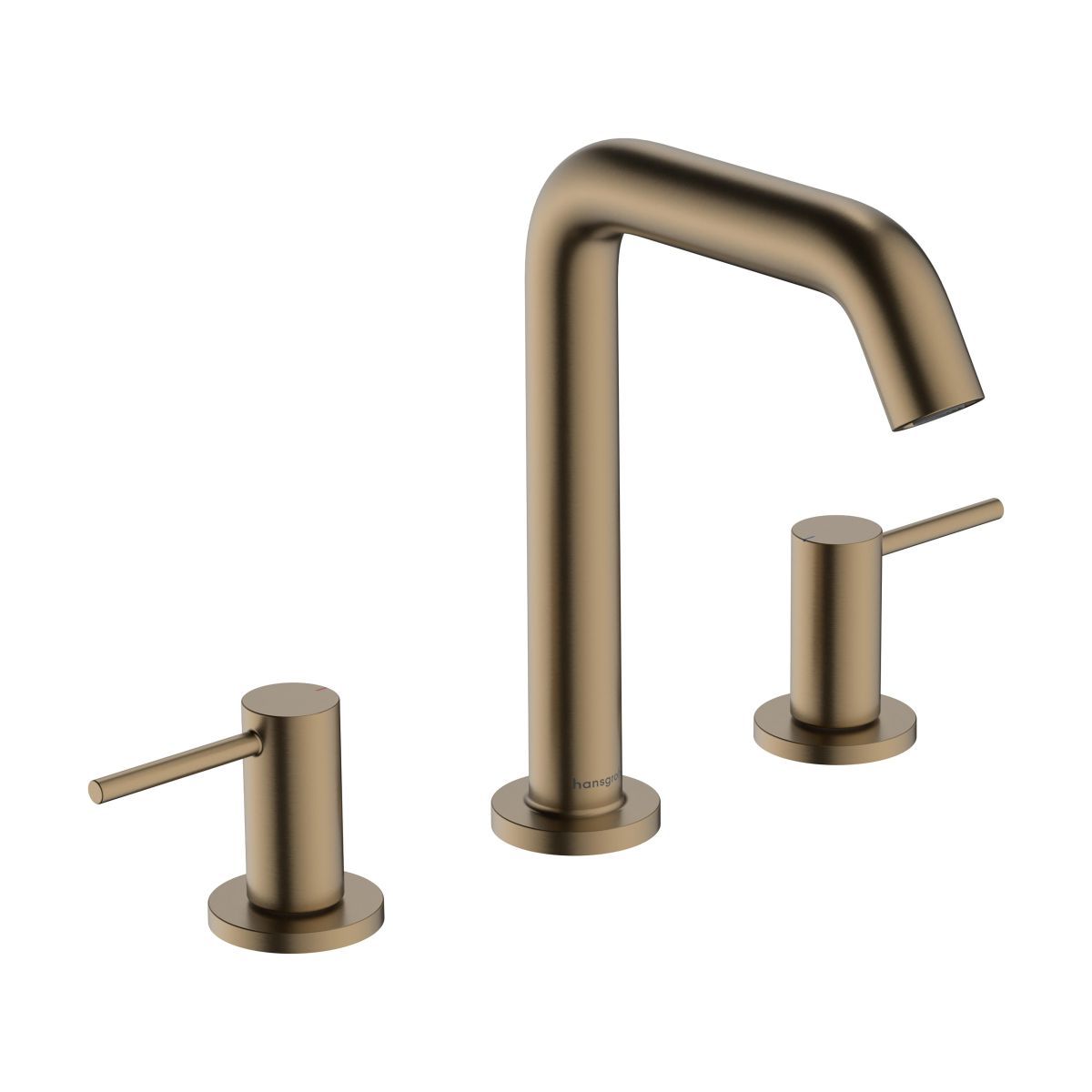 Hansgrohe Tecturis S Trojotvorová umývadlová batéria s výtokom click-clack, brúsený bronz 73330140