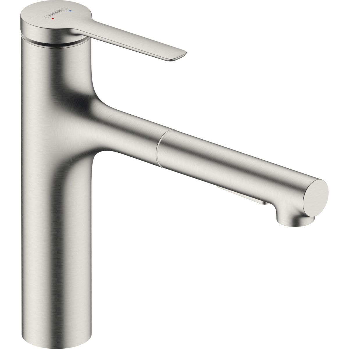Hansgrohe Zesis M33 Drezová batéria s vyťahovacou sprchou, 2jet, sBox, nerezová oceľ 74823800