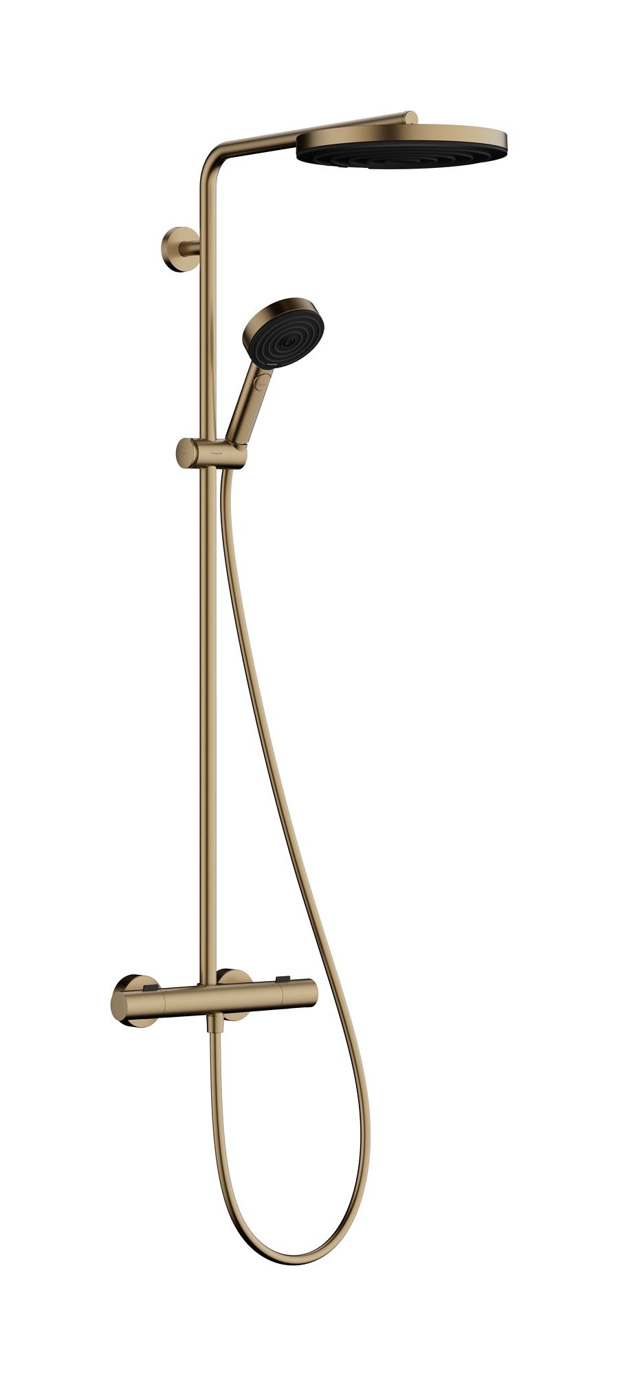 Hansgrohe Pulsify S Puro Sprchový termostatický systém Eco, kartáčovaný bronz 24237140