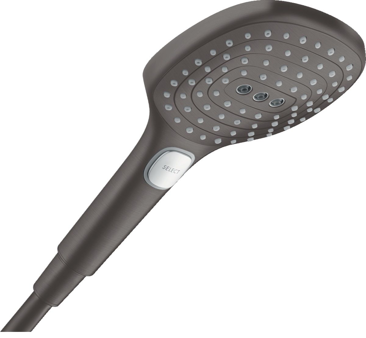 Hansgrohe Raindance Select E Ruční sprcha 3jet, EcoSmart, kartáčovaný černý chrom 28728340