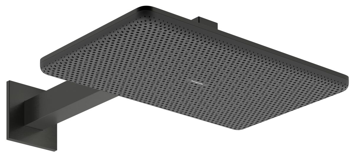 Hansgrohe Raindance Alive Q Hlavová sprcha 34x21 cm, 2jet, s ramenom, EcoSmart, kartáčovný čierny chróm 24551340