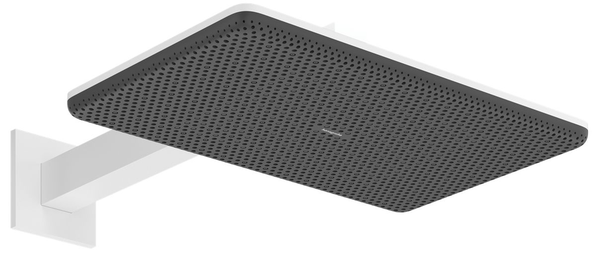 Hansgrohe Raindance Alive Q Hlavová sprcha 34,21 cm, 2jet, s ramenom, EcoSmart, biela matná 24551700