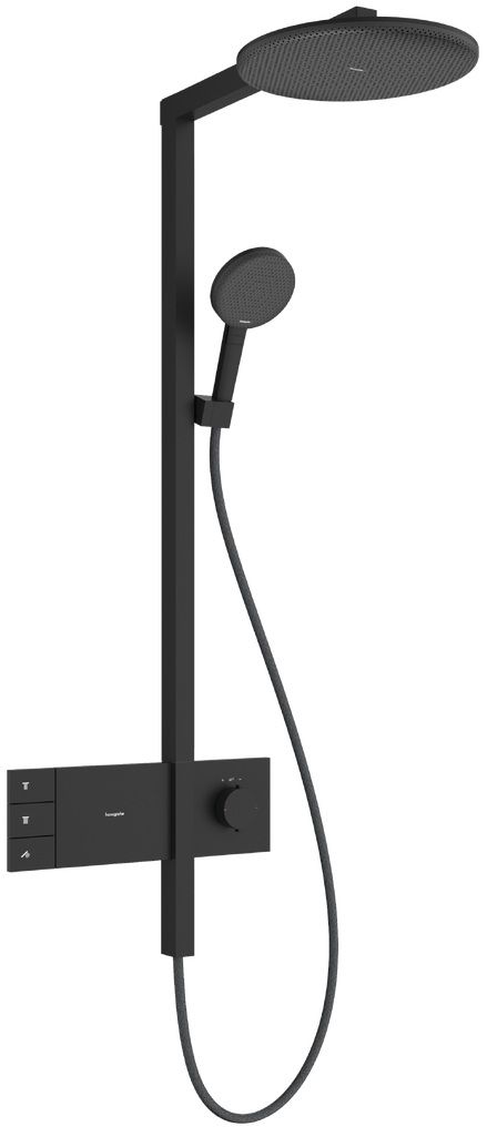 Hansgrohe Raindance Alive S Showerpipe Sprchová súprava s termostatom, EcoSmart, 2 jet, matná čierna 24596670