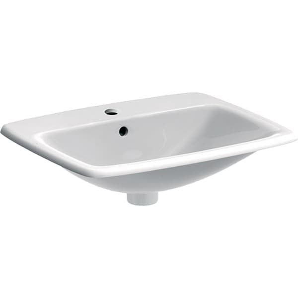 Geberit Selnova Square Zápustné umývadlo 55 cm, biele 500.306.01.1
