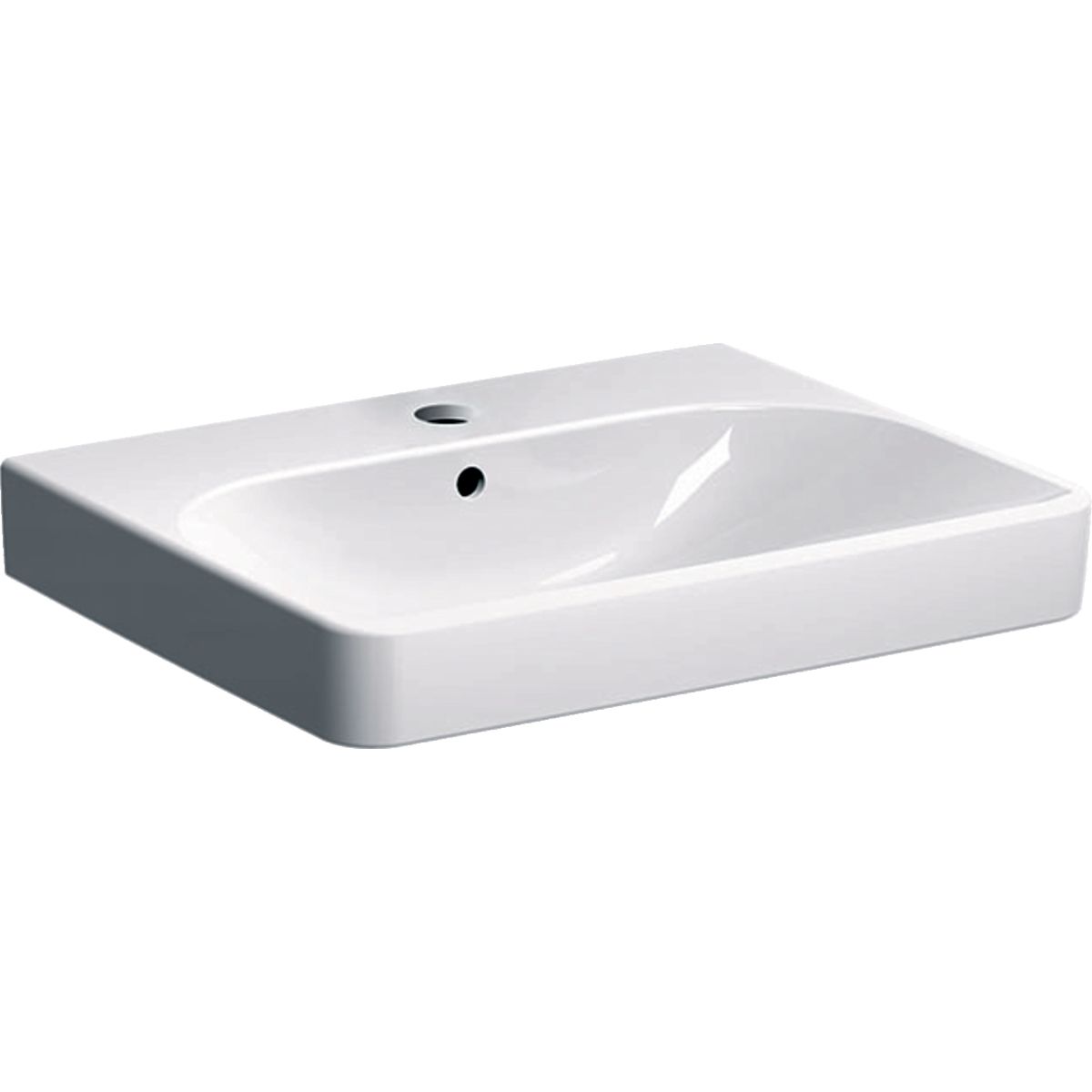 Geberit Smyle štvorcové umývadlo 60 cm 500.229.01.1