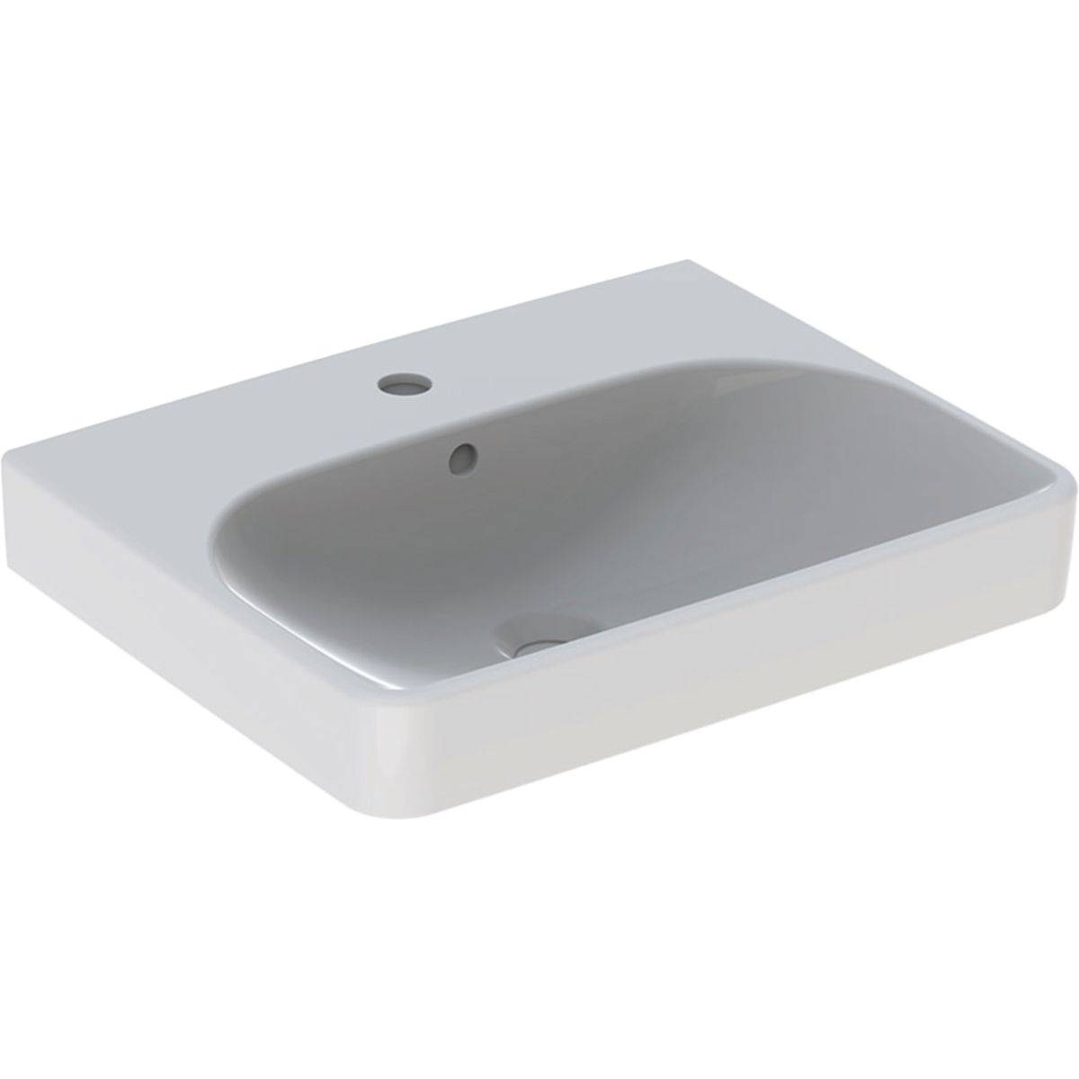 Geberit Smyle štvorcové umývadlo 55 cm, biele 500.259.01.1