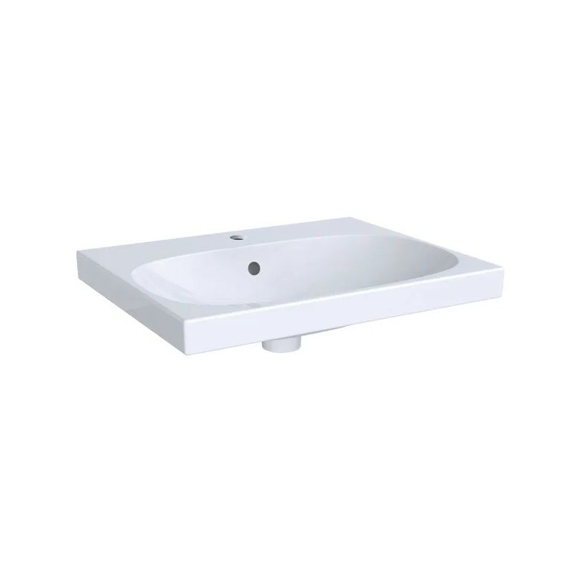 Geberit Acanto Umyvadlo 60x48,2 cm, přepad, otvor pro baterii, bílá 500.620.01.2