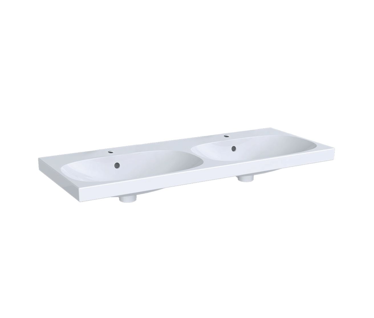 Geberit Dvojumyvadlo 120x48,2 cm, otvor pro baterii, přepad, bílá KeraTect 500.627.01.8