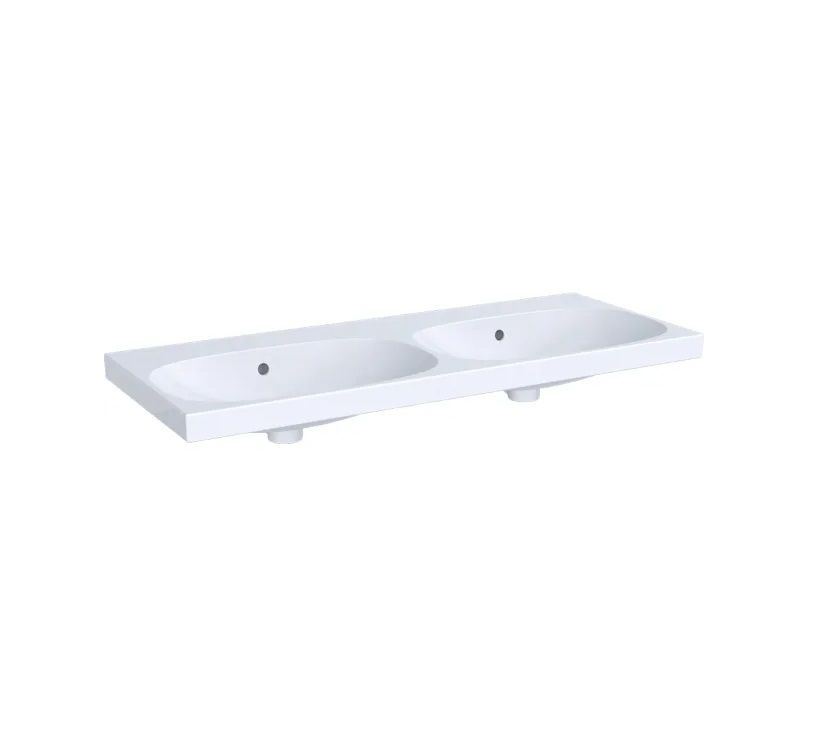 Geberit Dvojumyvadlo 120x48,2 cm, přepad, bez otvoru pro baterii, bílá KeraTect 500.628.01.8