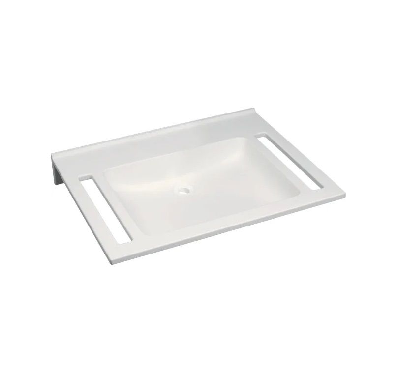 Geberit Publica Umyvadlo bezbariérové 70x55 cm, bez otvoru, alpská bílá 501.043.11.1