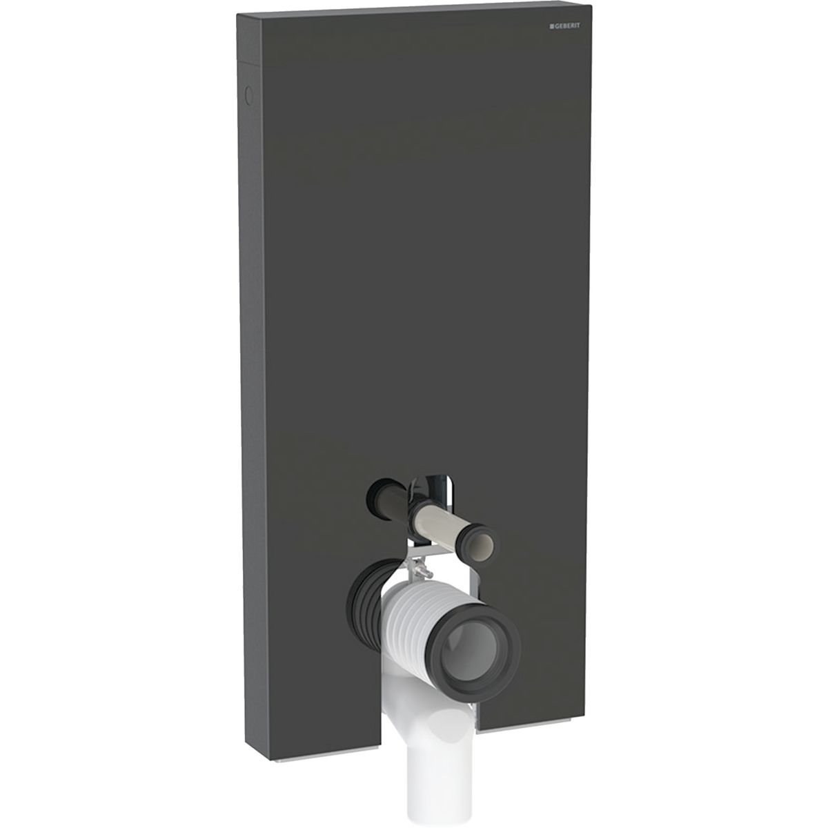 Geberit Modul Monolit pre stojace WC, 101 cm, sklo čierne/rám hliník čierny chróm 131.002.SJ.6