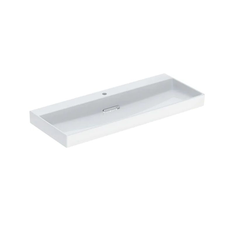 Geberit One Umyvadlo vývod vodorovný 120x48 cm, bez otvoru, bílá/KeraTect, lesk 505.048.00.1