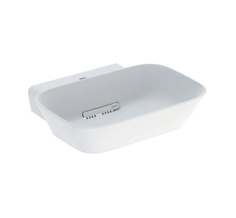 Geberit One Umyvadlo na desku 50x42,5 cm s otvorem, matná bílá/lesklý chrom 505.053.00.1
