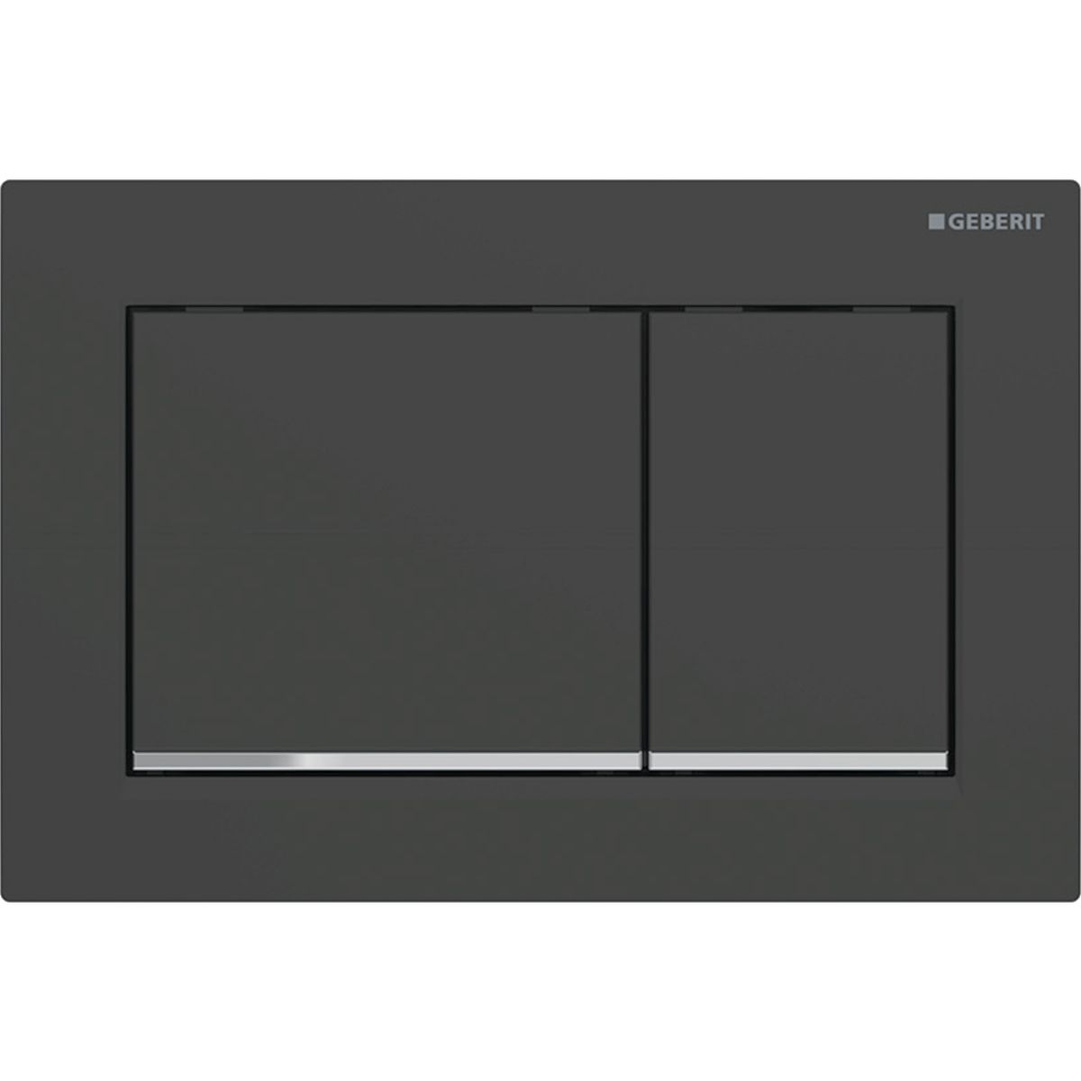 Geberit Omega30 Ovládacie tlačidlo, čierny mat/chróm 115.080.14.1