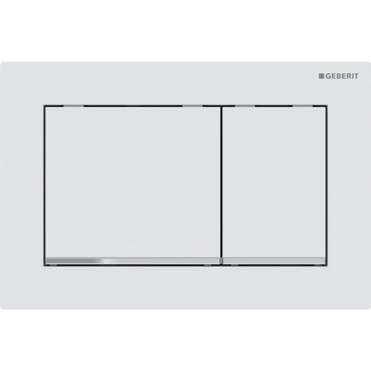 Geberit Omega30 Ovládacie tlačidlo, biely mat/chróm 115.080.JT.1