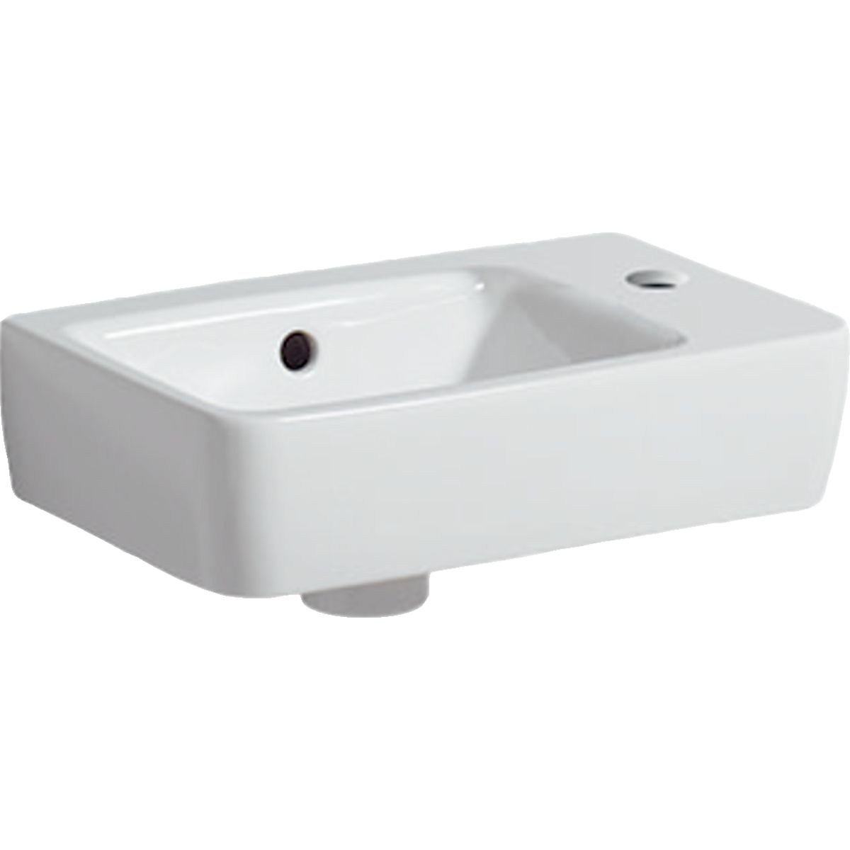 Geberit Selnova Kompaktné umývadlo 40x25 cm, s prepadom, biele 501.517.00.7