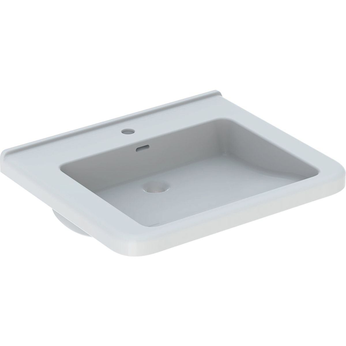 Geberit Selnova Comfort Square Bezbariérové umývadlo 55x52,5 cm, biele 500.785.00.7