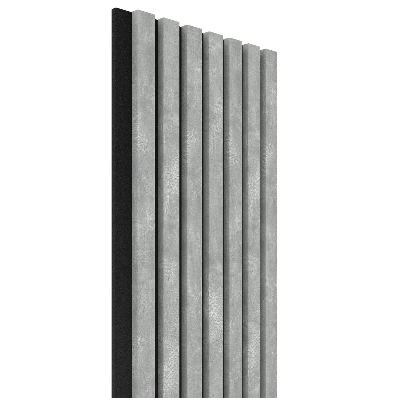 EBS Akustický panel Betónová sivá 28,5x275 cm lamely na plsti