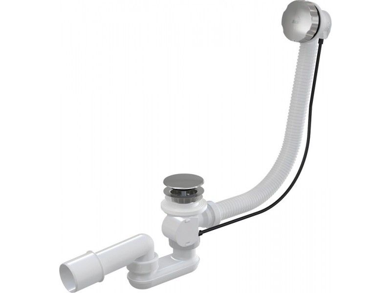 Alcadrain Automatický vaňový sifón 80 cm, kov A55KM-80