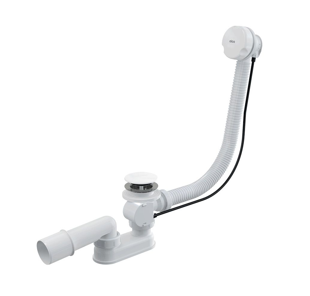 Alcadrain Automatický vaňový sifón 100 cm, biely A51BM-100
