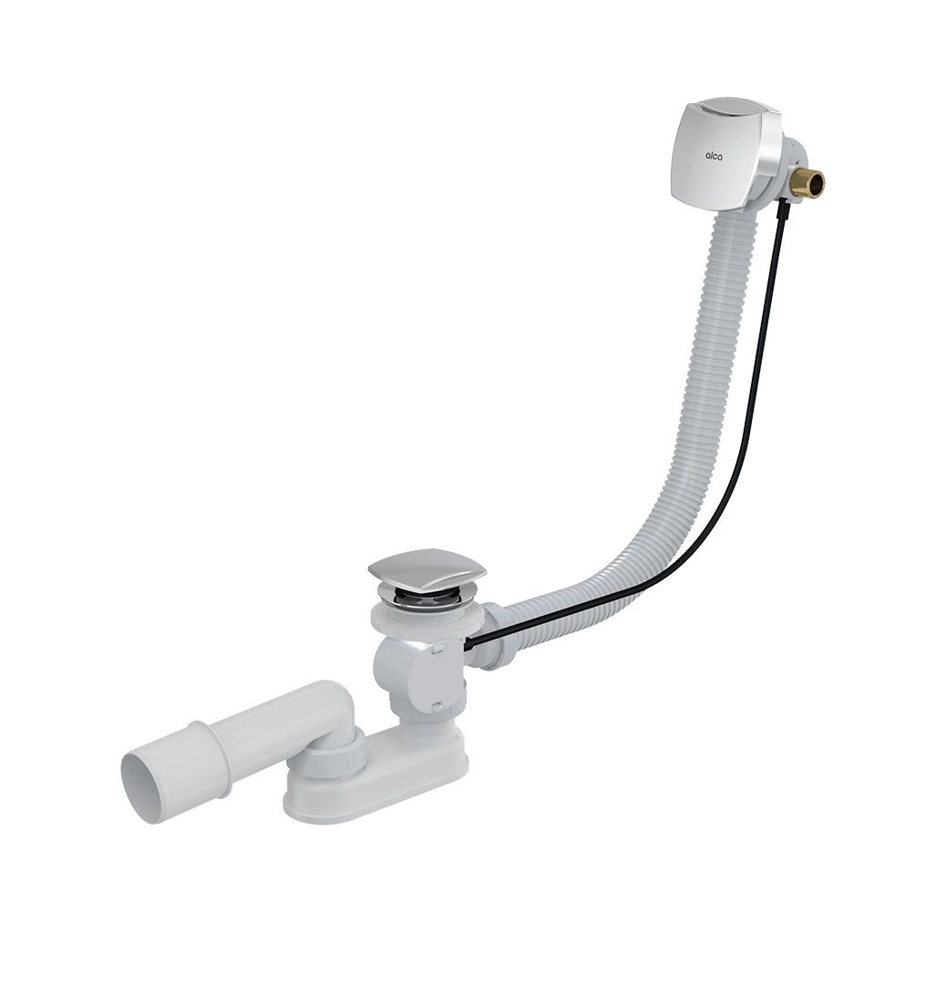 Alcadrain Automatický vaňový sifón s prepadom 57 cm, chróm A564CRM3