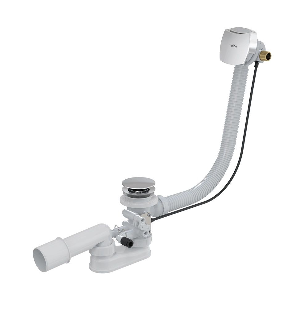 Alcadrain Vaňový sifón pre vírivé vane s prepadom 57 cm, chróm A566-273133-57
