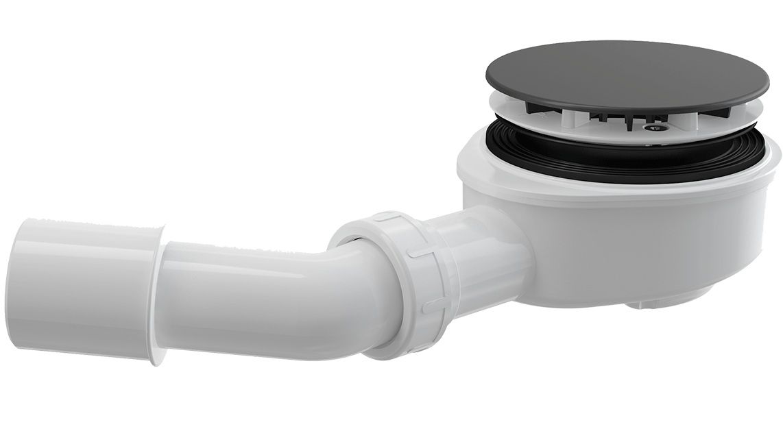 Alcadrain Sifón pre sprchovú vaničku 90 mm, matná čierna A491BLACK