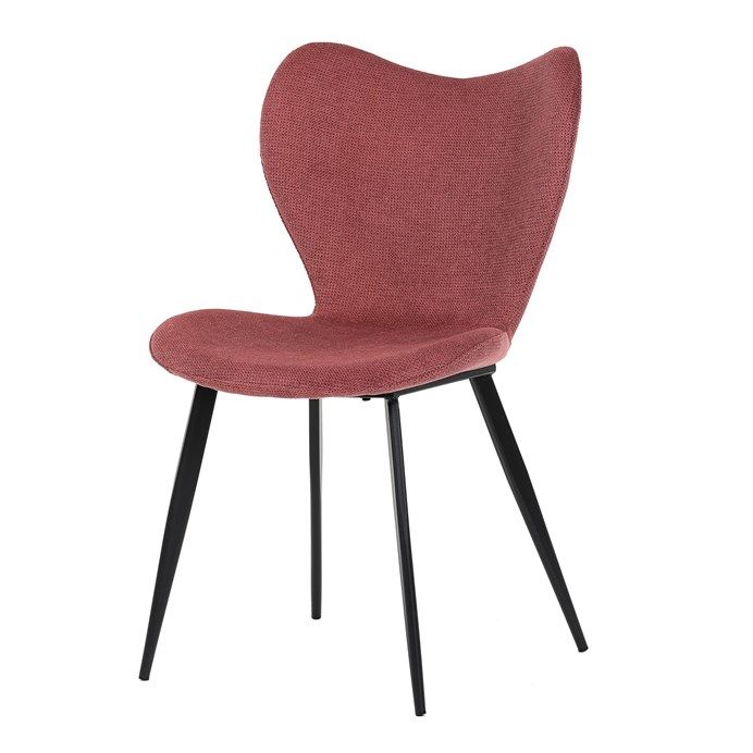 Autronic Partitura DCL-1031RED2 Jedálenská stolička, látka s reliéfem, červená