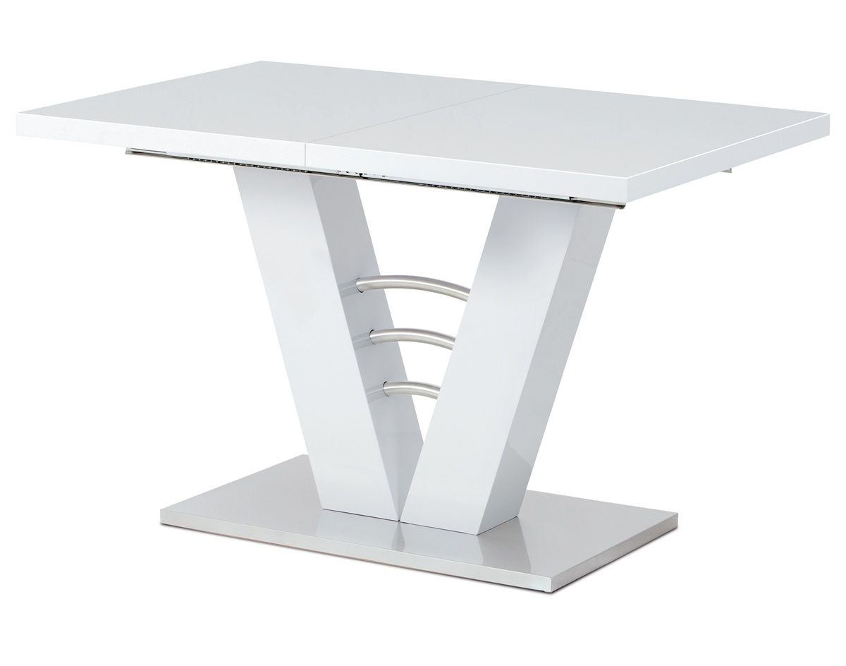 Autronic Fado HT-510WT Jídelní stůl rozkládací 120-160x80 cm, bílá