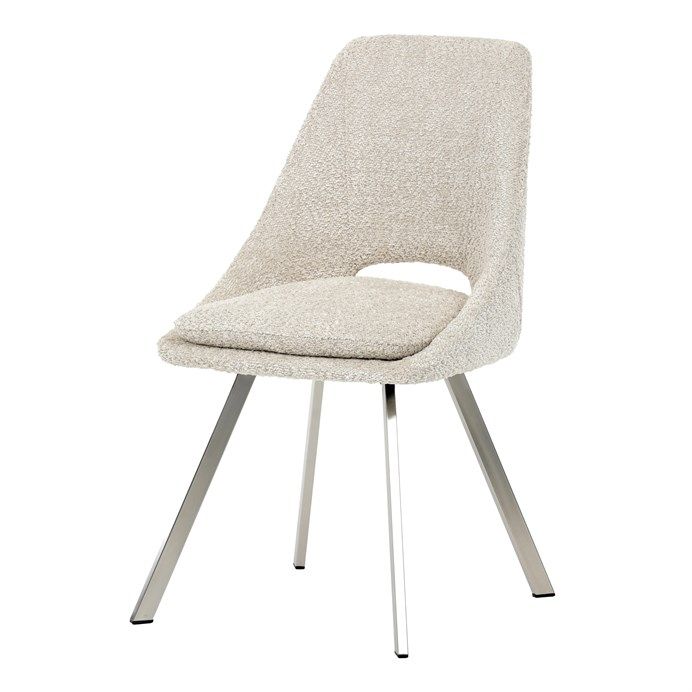 Autronic Partitura DCL-W1174CRM2 Židle jídelní, látka bouclé, béžová