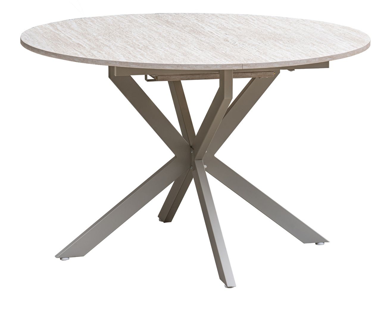 Autronic Twist DT-I1120TRV Jídelní stůl rozkládací 120-160x120 cm, travertin