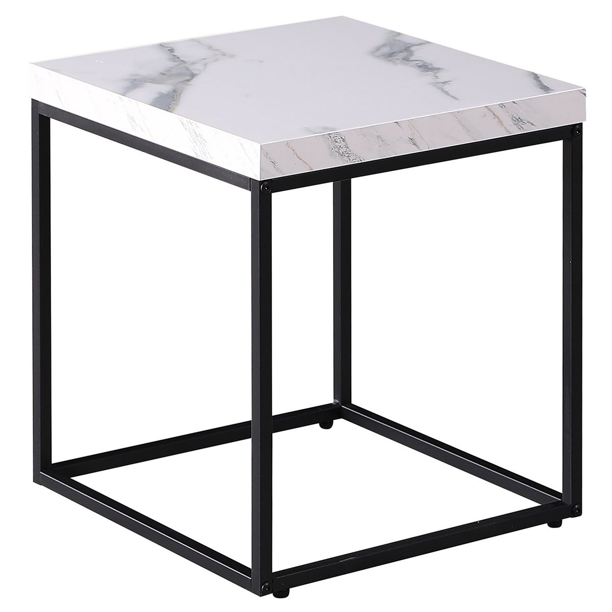 Autronic Fado CT-V2004WT Konferenčný stolík 40x40 cm, mramor, biela