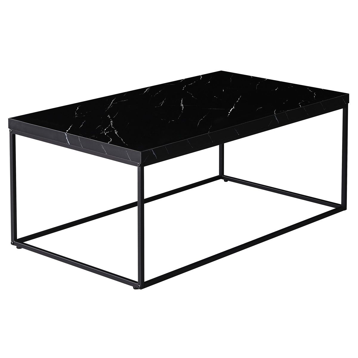 Autronic Fado CT-V2011BK Konferenčný stolík 110x60 cm, mramor, čierny