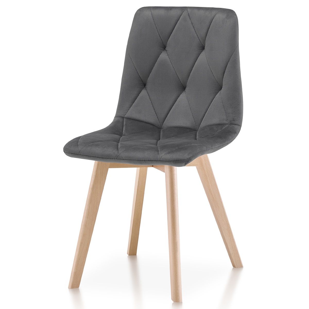 Autronic Ambient CT-V4081GREY4 Jedálenská stolička, matný zamat, sivá