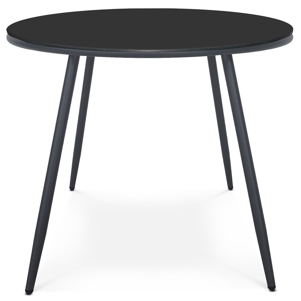 Autronic Minimal AZT-L1352GREY Záhradný stôl 90x90 cm, kov, tvrdené sklo, sivá