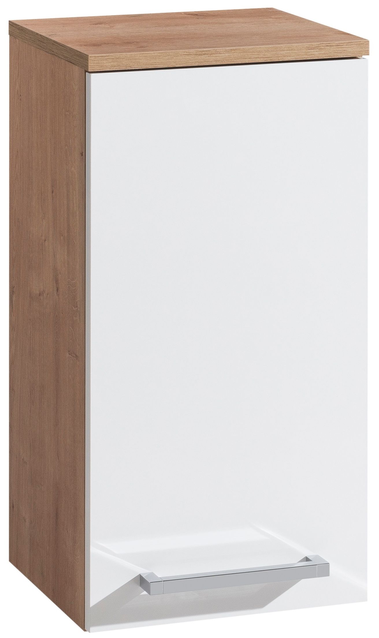 EBS Pure Horná skrinka 63x33 cm, biela/dub, ľavá