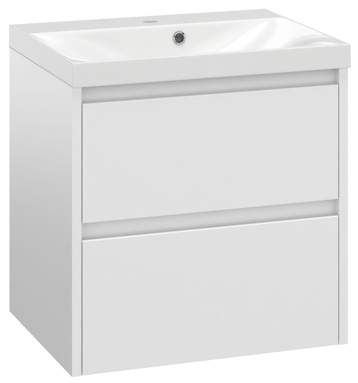 EBS Duomo Skrinka a umývadlo 61 cm, biela lesklá