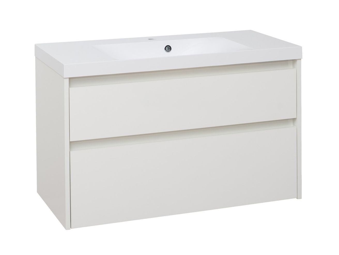 EBS Duomo Skrinka a umývadlo 101 cm, biela lesklá