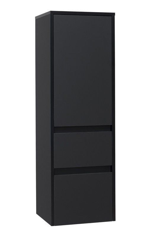 EBS Duomo Vysoká skrinka 40 cm, pravá, čierna matná