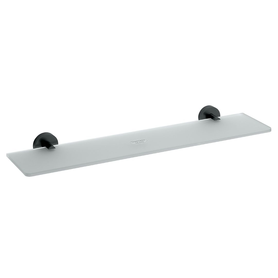 EBS Urban Round  Black sklenená polica, čierna matná