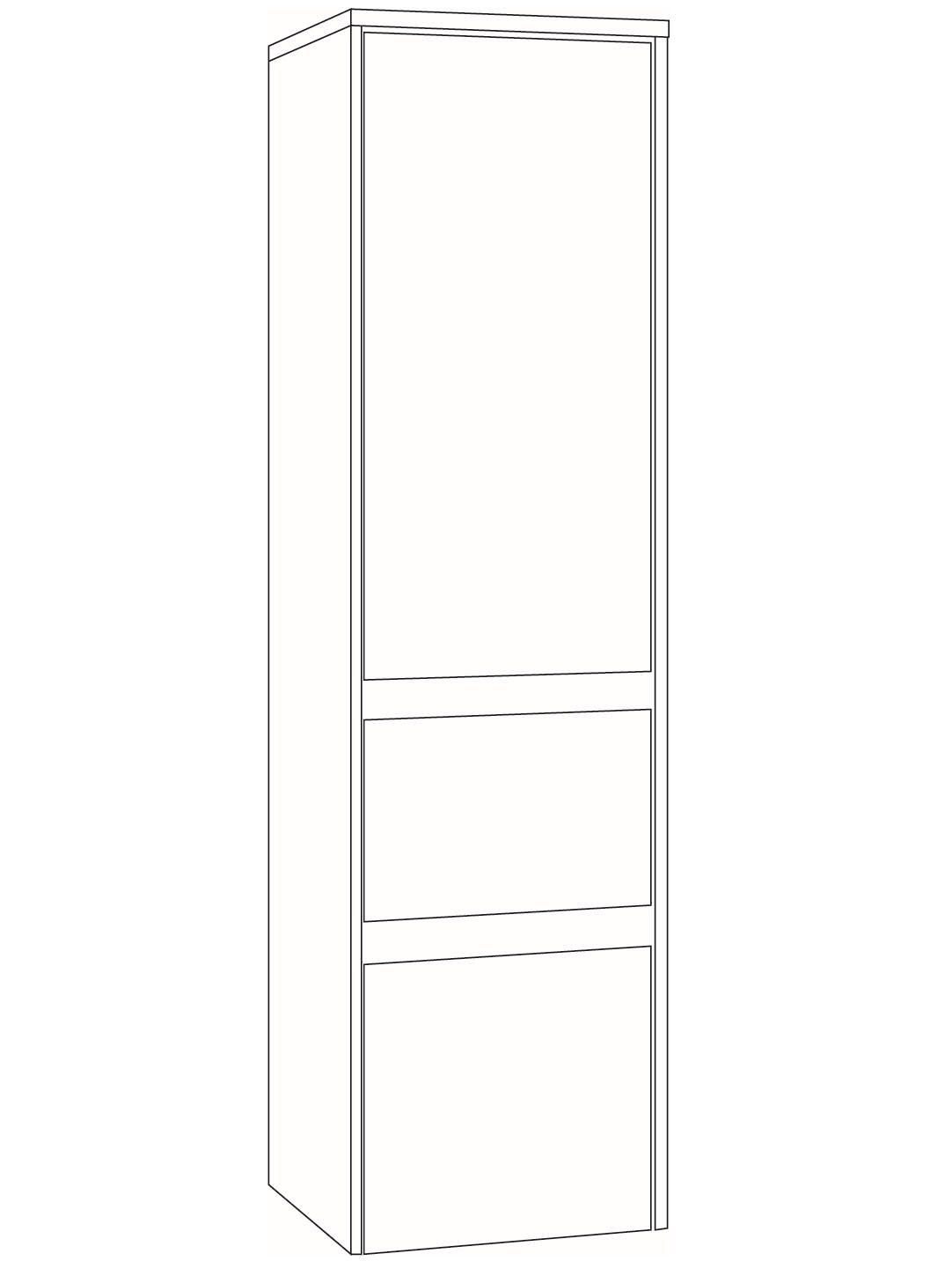 EBS Duomo Vysoká skrinka 40 cm, pravá, vlastná farba K2