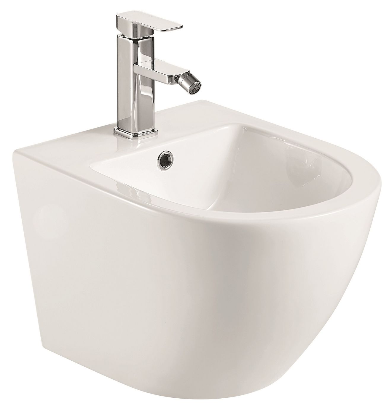 EBS Urban Závesný bidet 49,5 x 36,5 cm, biely