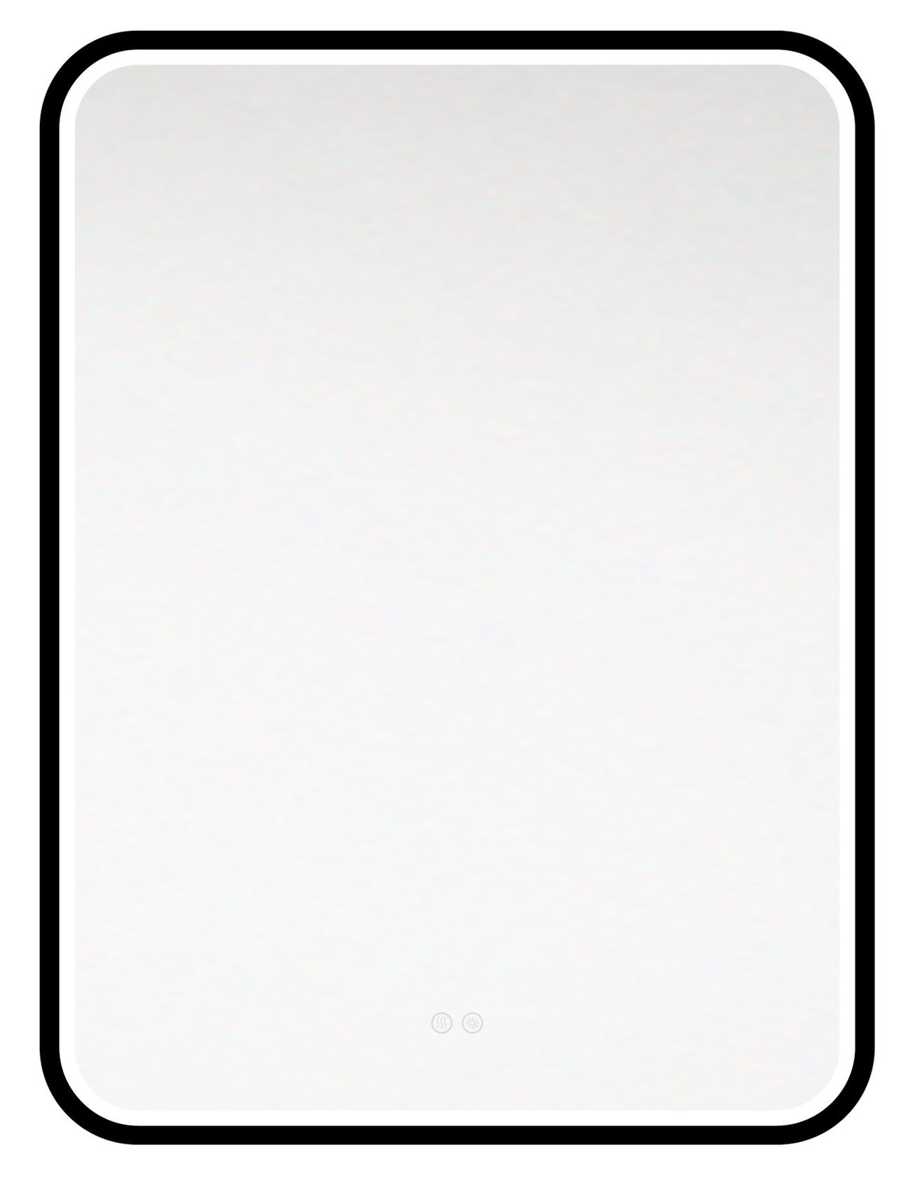 EBS Emilia Zrkadlo 60 x 80 cm s LED svetlom a senzorom, čierny rám