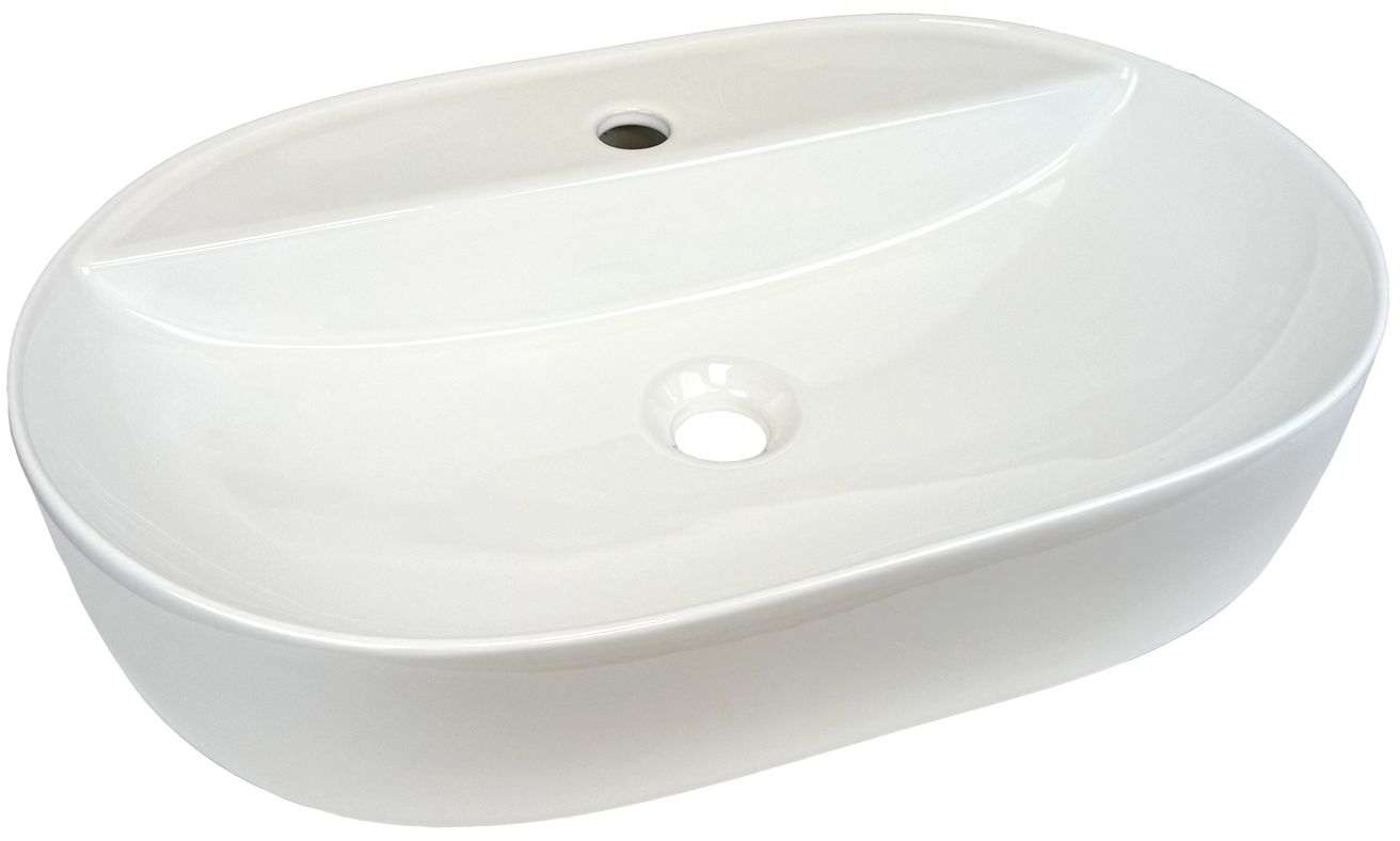 EBS Spin Umyvadlo na desku 61 x 38,5 cm, bílá SPINU610R